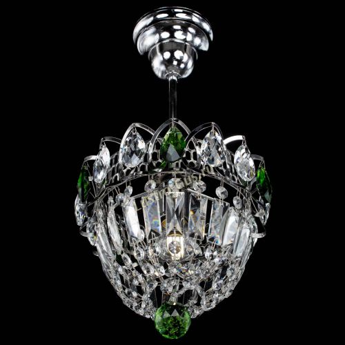 Люстра Астра Купол №1 с подвесом Зеленая в Саратове Гусь Хрустальный