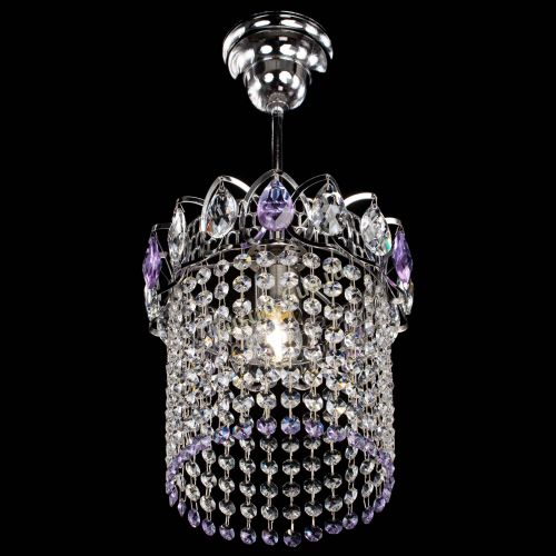Люстра Астра оптикон №1 фиолетовая в Саратове Гусь Хрустальный