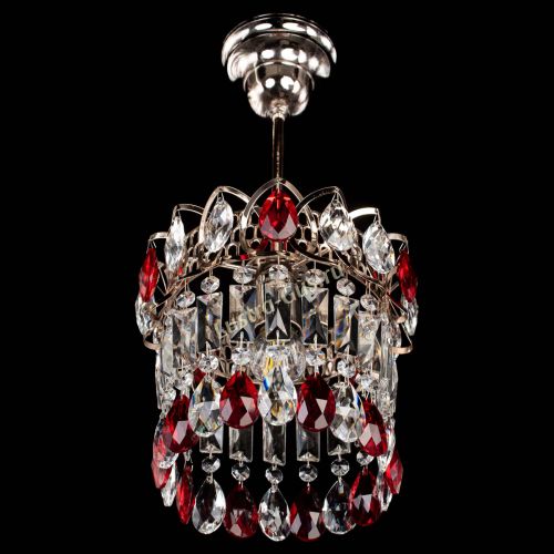 Люстра Астра пластинка №1 красная в Саратове Гусь Хрустальный
