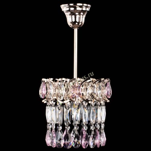 Люстра Астра пластинка №1 розовая в Саратове Гусь Хрустальный