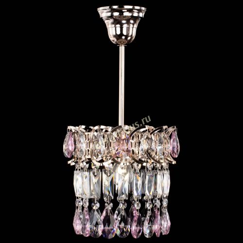 Люстра Астра пластинка №1 розовая в Саратове Гусь Хрустальный