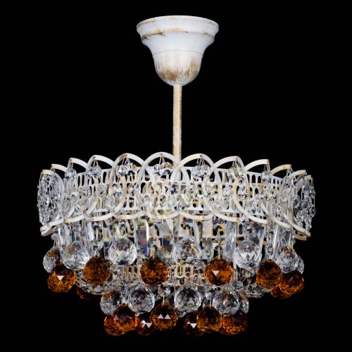 Люстра Астра шар №1 Чайная белая в Саратове Гусь Хрустальный