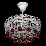 Люстра Астра шар №1 Красная белая в Саратове