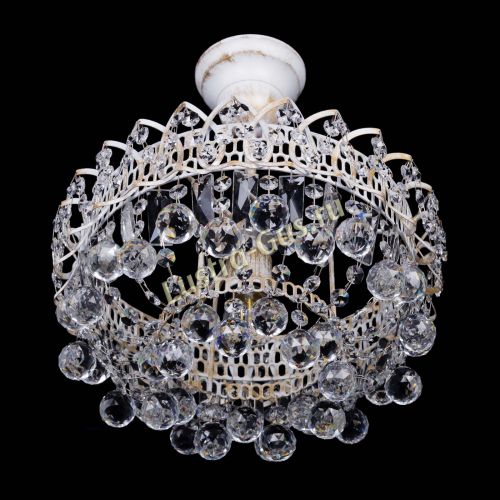 Люстра Астра шар №1 белая в Саратове Гусь Хрустальный