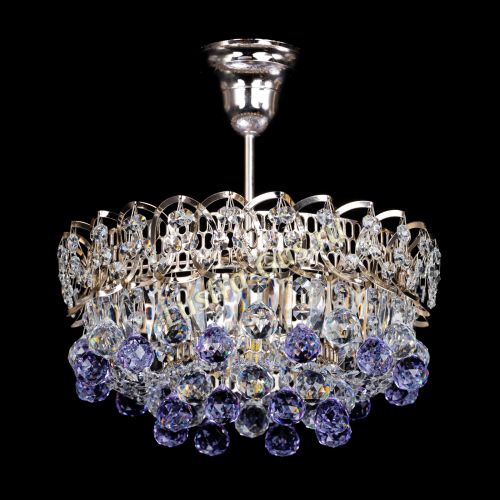 Люстра Астра шар фиолетовая 1 лампа в Саратове Гусь Хрустальный