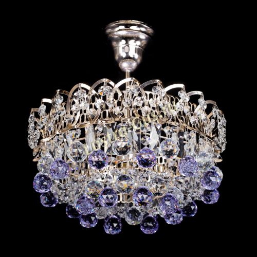 Люстра Астра шар фиолетовая 1 лампа в Саратове Гусь Хрустальный