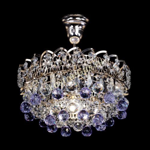 Люстра Астра шар фиолетовая 1 лампа в Саратове Гусь Хрустальный