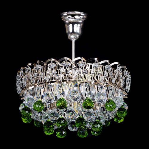 Люстра Астра шар зеленая 1 лампа в Саратове Гусь Хрустальный