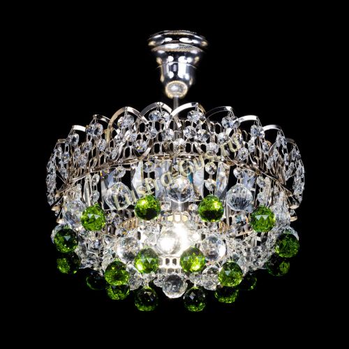 Люстра Астра шар зеленая 1 лампа в Саратове Гусь Хрустальный