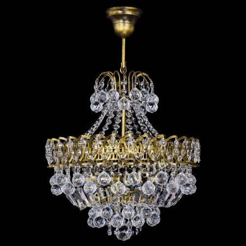 Люстра Астра шар с подвесом под бронзу в Саратове Гусь Хрустальный