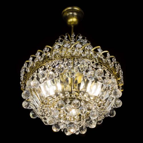 Люстра Астра шар с подвесом под бронзу в Саратове Гусь Хрустальный