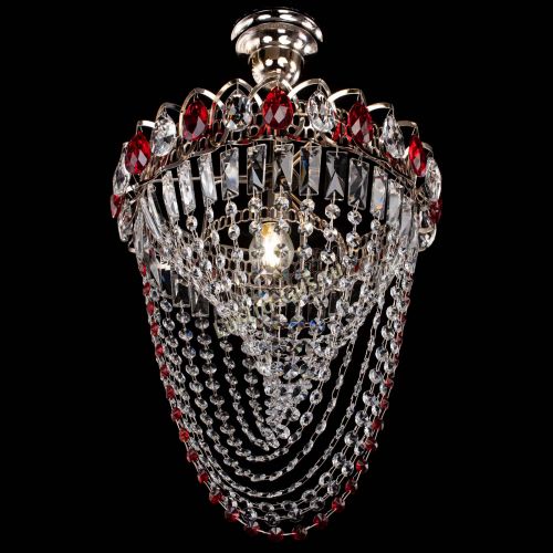 Люстра Астра Водоворот с подвесом №1 красная в Саратове Гусь Хрустальный