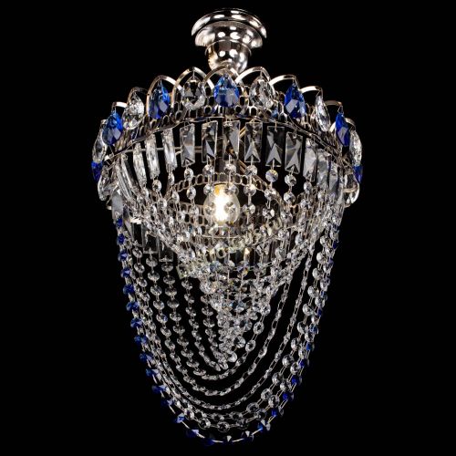 Люстра Астра Водоворот с подвесом №1 синяя в Саратове Гусь Хрустальный