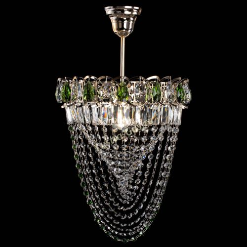 Люстра Астра Водоворот с подвесом №1 зеленая в Саратове Гусь Хрустальный