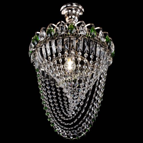Люстра Астра Водоворот с подвесом №1 зеленая в Саратове Гусь Хрустальный