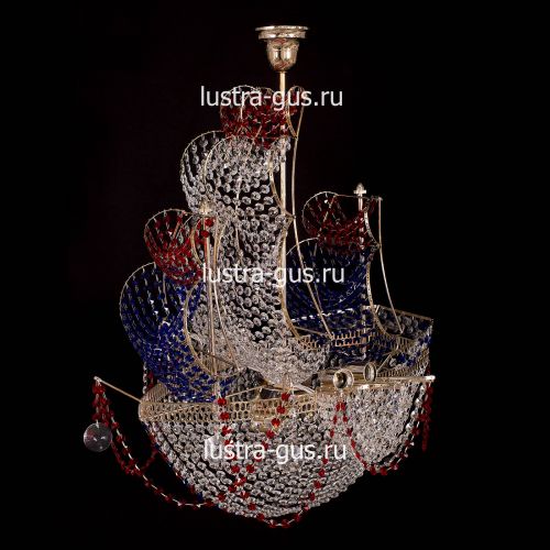 Люстра Черная Жемчужина красная в Саратове Гусь Хрустальный