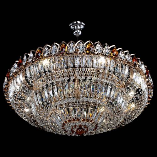 Люстра Двойное кольцо пластинка с подвесом Чайная в Саратове Гусь Хрустальный