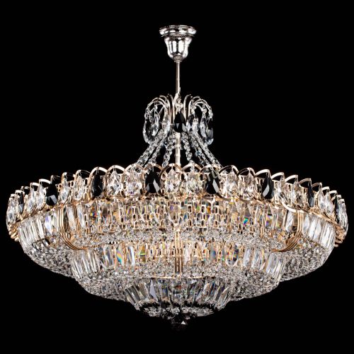 Люстра Двойное кольцо пластинка с подвесом Черная в Саратове Гусь Хрустальный