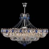 Люстра Двойное кольцо пластинка с подвесом Синяя в Саратове