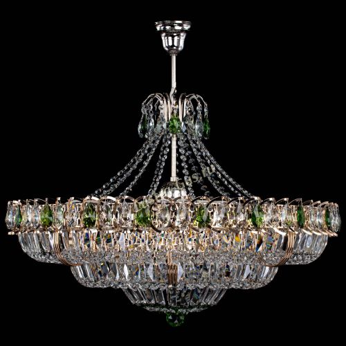 Люстра Двойное кольцо пластинка с подвесом Зеленая в Саратове Гусь Хрустальный