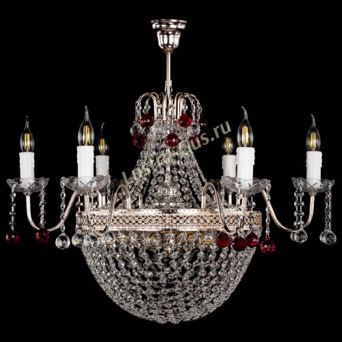 Люстра Елизавета №11 Венеция красная в Саратове Гусь Хрустальный