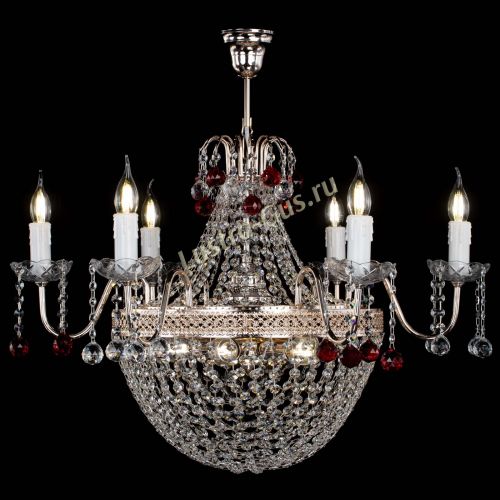 Люстра Елизавета №11 Венеция красная в Саратове Гусь Хрустальный