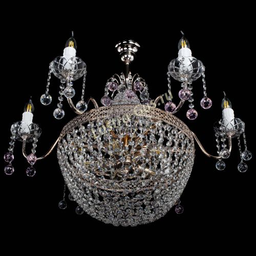 Люстра Елизавета №11 Венеция розовая в Саратове Гусь Хрустальный