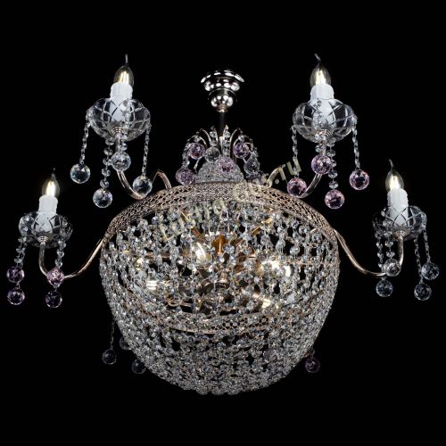 Люстра Елизавета №11 Венеция розовая в Саратове Гусь Хрустальный