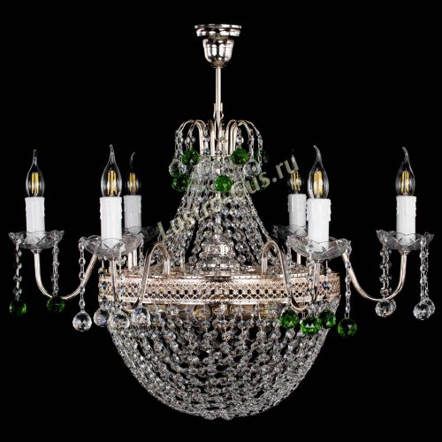 Люстра Елизавета №11 Венеция зеленая в Саратове Гусь Хрустальный