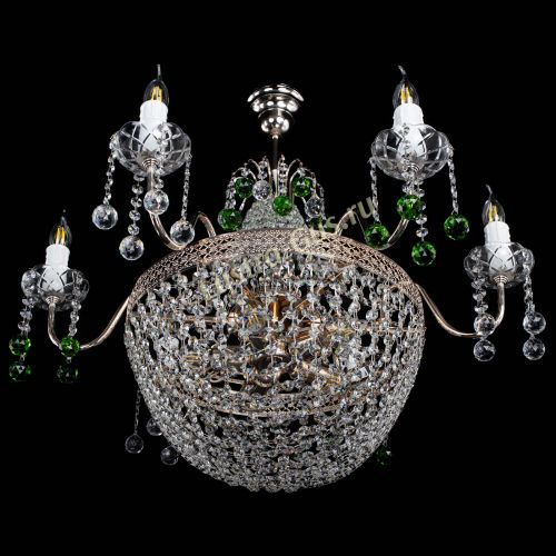 Люстра Елизавета №11 Венеция зеленая в Саратове Гусь Хрустальный