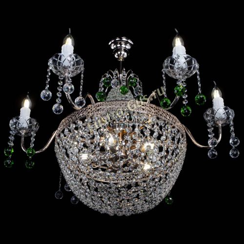 Люстра Елизавета №11 Венеция зеленая в Саратове Гусь Хрустальный