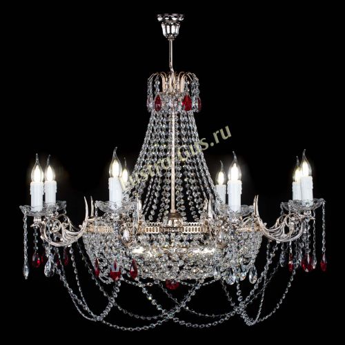 Люстра Елизавета №13 красная в Саратове Гусь Хрустальный