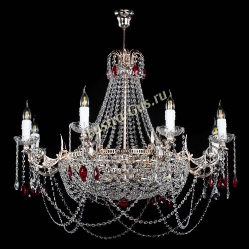 Люстра Елизавета №13 красная в Саратове Гусь Хрустальный