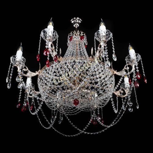 Люстра Елизавета №13 красная в Саратове Гусь Хрустальный