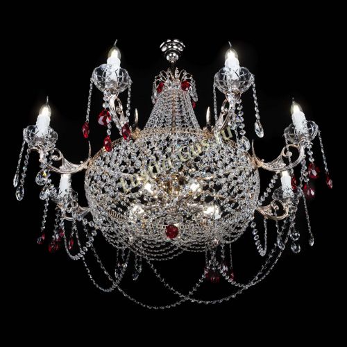 Люстра Елизавета №13 красная в Саратове Гусь Хрустальный