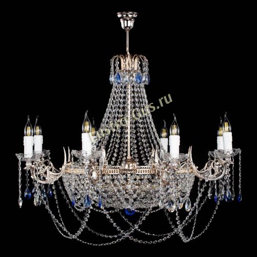Люстра Елизавета №13 синяя в Саратове Гусь Хрустальный