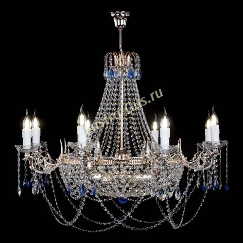 Люстра Елизавета №13 синяя в Саратове Гусь Хрустальный