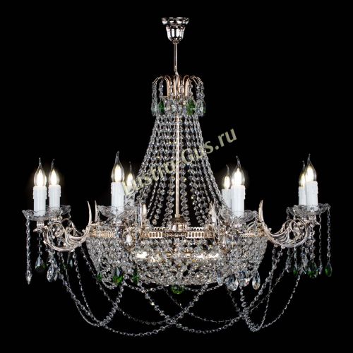 Люстра Елизавета №13 зеленая в Саратове Гусь Хрустальный