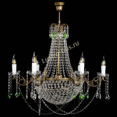 Люстра Елизавета малая №9 под бронзу Зеленая в Саратове Гусь Хрустальный
