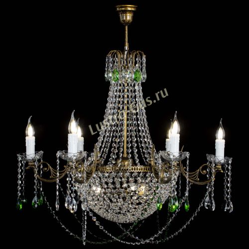 Люстра Елизавета малая №9 под бронзу Зеленая в Саратове Гусь Хрустальный