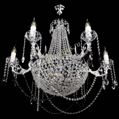 Люстра Елизавета малая №9 черная в Саратове Гусь Хрустальный