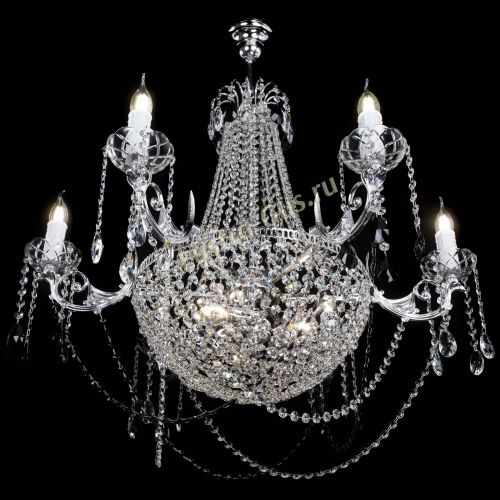 Люстра Елизавета малая №9 черная в Саратове Гусь Хрустальный