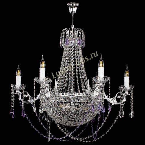 Люстра Елизавета малая №9 фиолетовая в Саратове Гусь Хрустальный