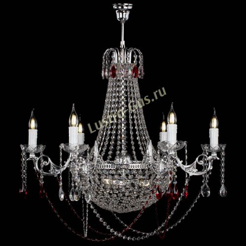 Люстра Елизавета малая №9 красная в Саратове Гусь Хрустальный