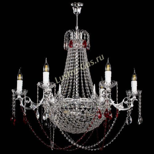 Люстра Елизавета малая №9 красная в Саратове Гусь Хрустальный