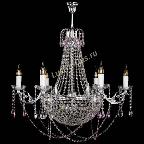 Люстра Елизавета малая №9 розовая в Саратове Гусь Хрустальный