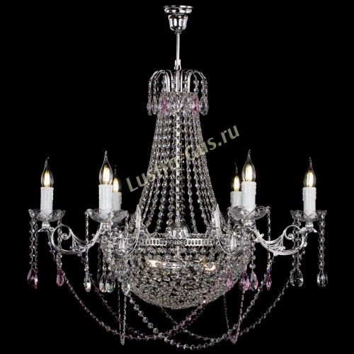 Люстра Елизавета малая №9 розовая в Саратове Гусь Хрустальный