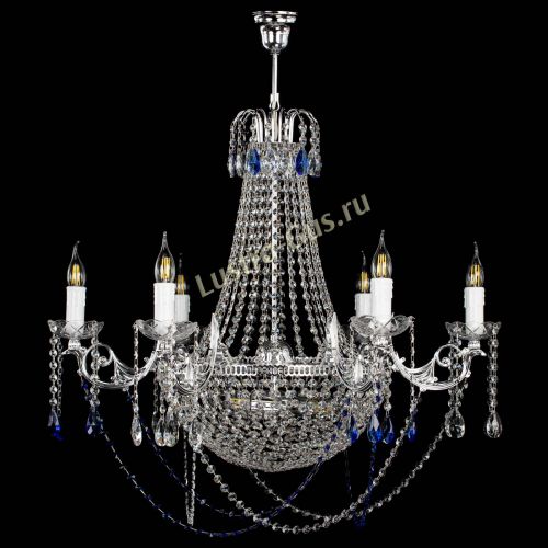 Люстра Елизавета малая №9 синяя в Саратове Гусь Хрустальный
