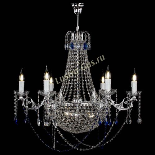 Люстра Елизавета малая №9 синяя в Саратове Гусь Хрустальный