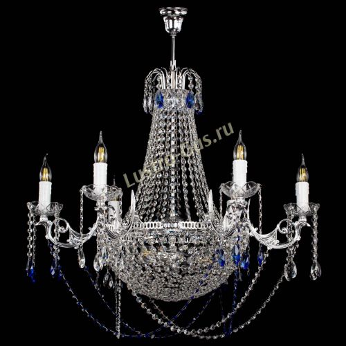 Люстра Елизавета малая №9 синяя в Саратове Гусь Хрустальный